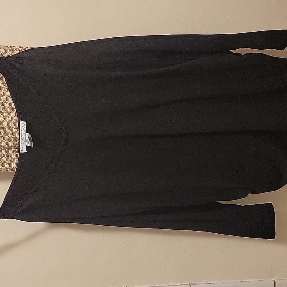 Emma's Expressions maternity Black Shirt long sleeve Large